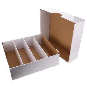 Trading Card Storage Box Large Capacity Multi Compartment Cardboard Organizer Foldable Portable Card Holder Case