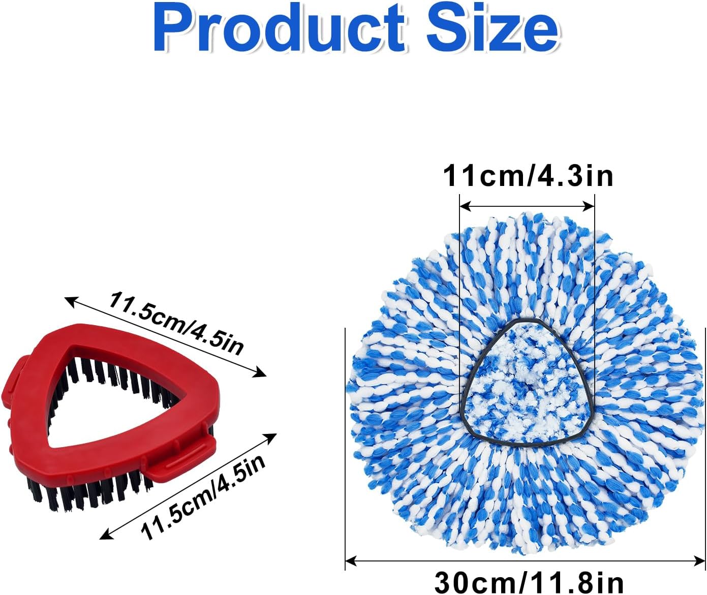 Spin Mop Head Replacements Compatible with Ocedar RinseClean 2 Tank System,Mop Head Refill Replacement for O-cedar 2 Tank System - Easy to Replace,100% Microfiber, All Hard-surfaced Floor Clean 3 Pack