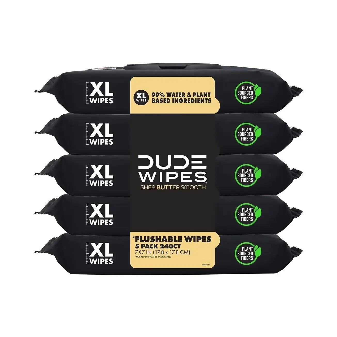 DUDE Flushable Wipes, Extra Large Shea BUTTer Smooth Wet Wipes