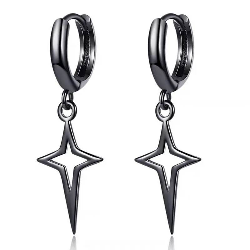 Cross star earrings, personalized punk style, fashionable adult earrings, suitable for parties, birthdays, and other occasions, unisex, unique jewelry.