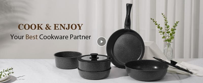 SODAY 15pcs Pots and Pans Set Non Stick, Cookware Sets with Detachable Handle, Nonstick RV Kitchen Cooking Set Removable Handles, Oven Safe,Stackable, Frying, Kitchenware,stock up on specials,Valentines Day gifts