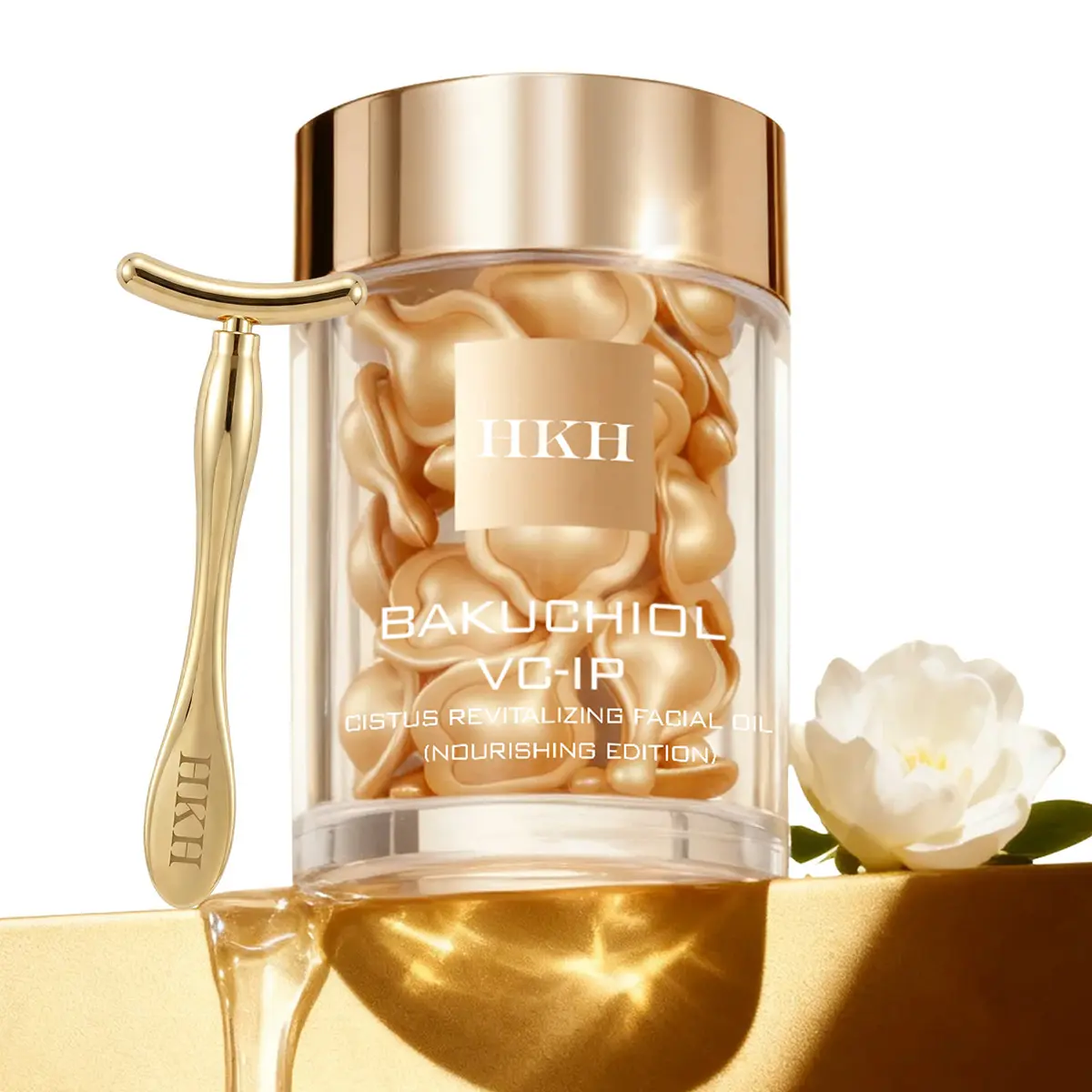 HKH TIME CAPSULE Plant Retinol (Low-Irritation) + Vitamin C Rapid Skin Renewing Anti-Aging Face Serum Capsules for Dark Spots Fine Lines & Wrinkles Travel Friendly - Smooth,travel essentials campingessentials