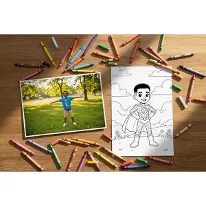 Kids Superhero Personalized Coloring Book