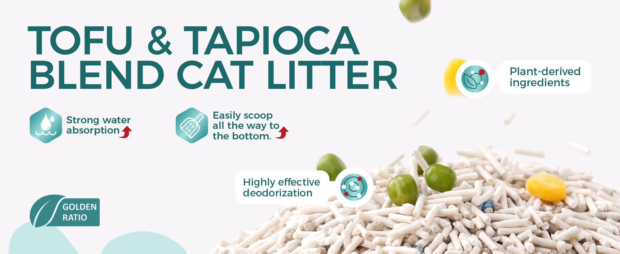 Tofu Cat Litter, kitty litter,flushable cat litter,Odor Control Quick Clumping  Low Dus,moonforest