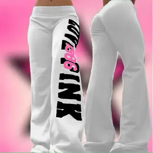 2026 New Arrival Y2K 2000s Retro Letter Print Double Waist Sweatpants Women's Kpop Style Casual Cargo Pants Hot Girl Harajuku Versatile Trousers 2026  Y2K Retro Letter Printed Double Waist Sweatpants Women Kpop Fashion Casual Pants Harajuku