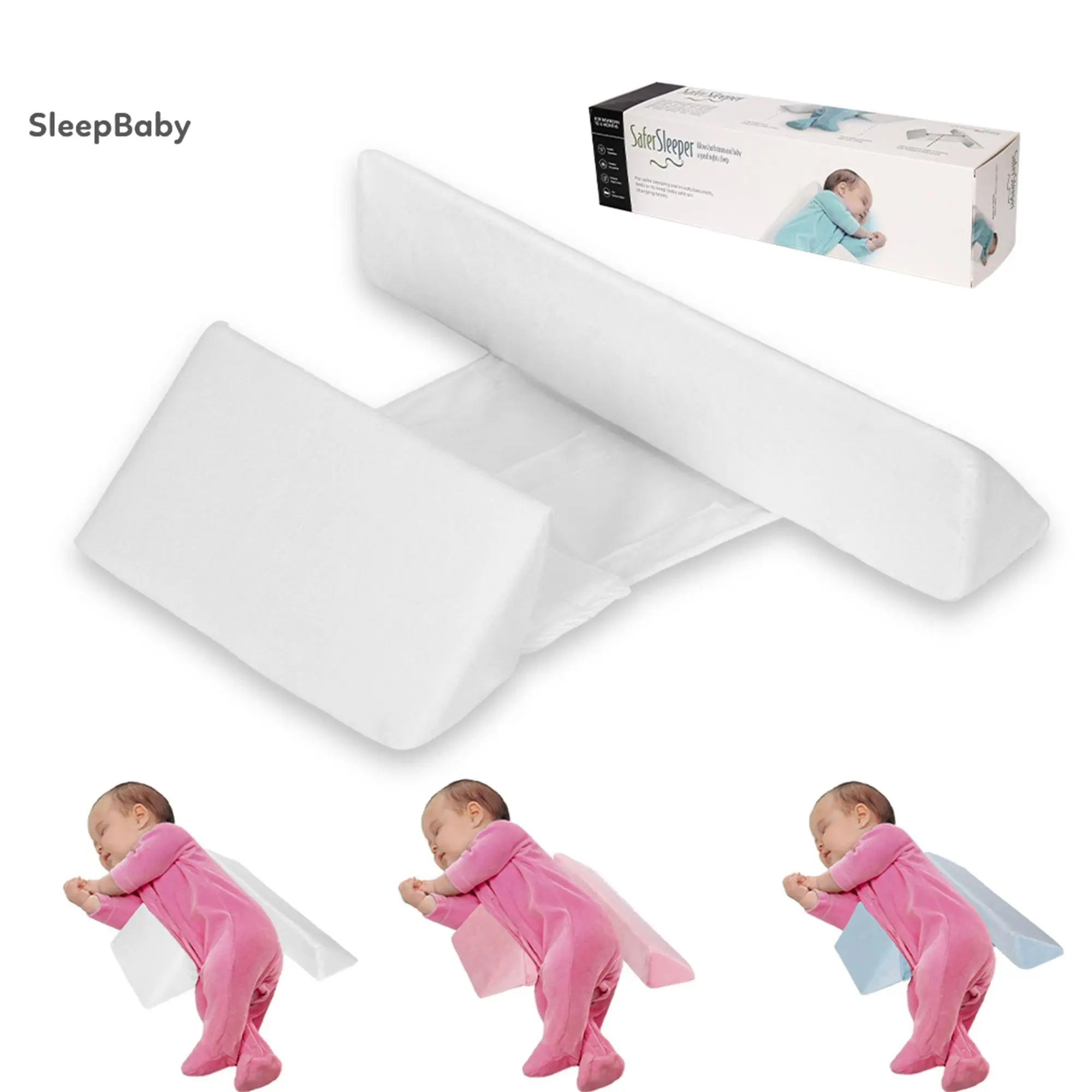 Baby Side Pillow, 45° Inclined Triangle Support Pillow With Invisible Zipper, Removable Pillowcase New Boppy Pillow Nursing,back to school