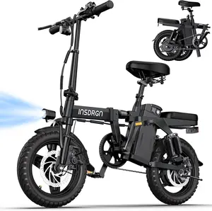 Electric Bike for Adults and Teens,14" Folding Adult E Bike with 650W Peak Motor,20MPH,28Miles Range,Advanced 9-Point Suspension & Dual Disc Brake,Removable Battery,UL 2849 Certified