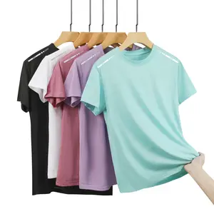 2 Pack Women's Active Quick Dry Crew Neck T Shirts | Athletic Running Gym Workout Short Sleeve Tee Tops Bulk