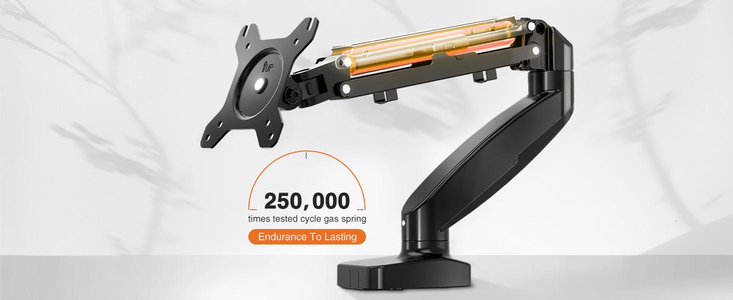 Furnest Computer Ac Monitor Stand - Adjustable Desk Mount Arm for Support 15 to 27 Inch and 4.4 to 15.4lbs Screen, Gas Spring Computer Monitor Holder with Clamp and Grommet Base, VESA Bracket 75 and 100 Furnest Computer Ac Monitor Stand - Adjustable Desk Mount Arm for Support 15 to 27 Inch and 4.4 to 15.4lbs Screen, Gas Spring Computer Monitor Holder with Clamp and Grommet Base, VESA Bracket 75 and 100