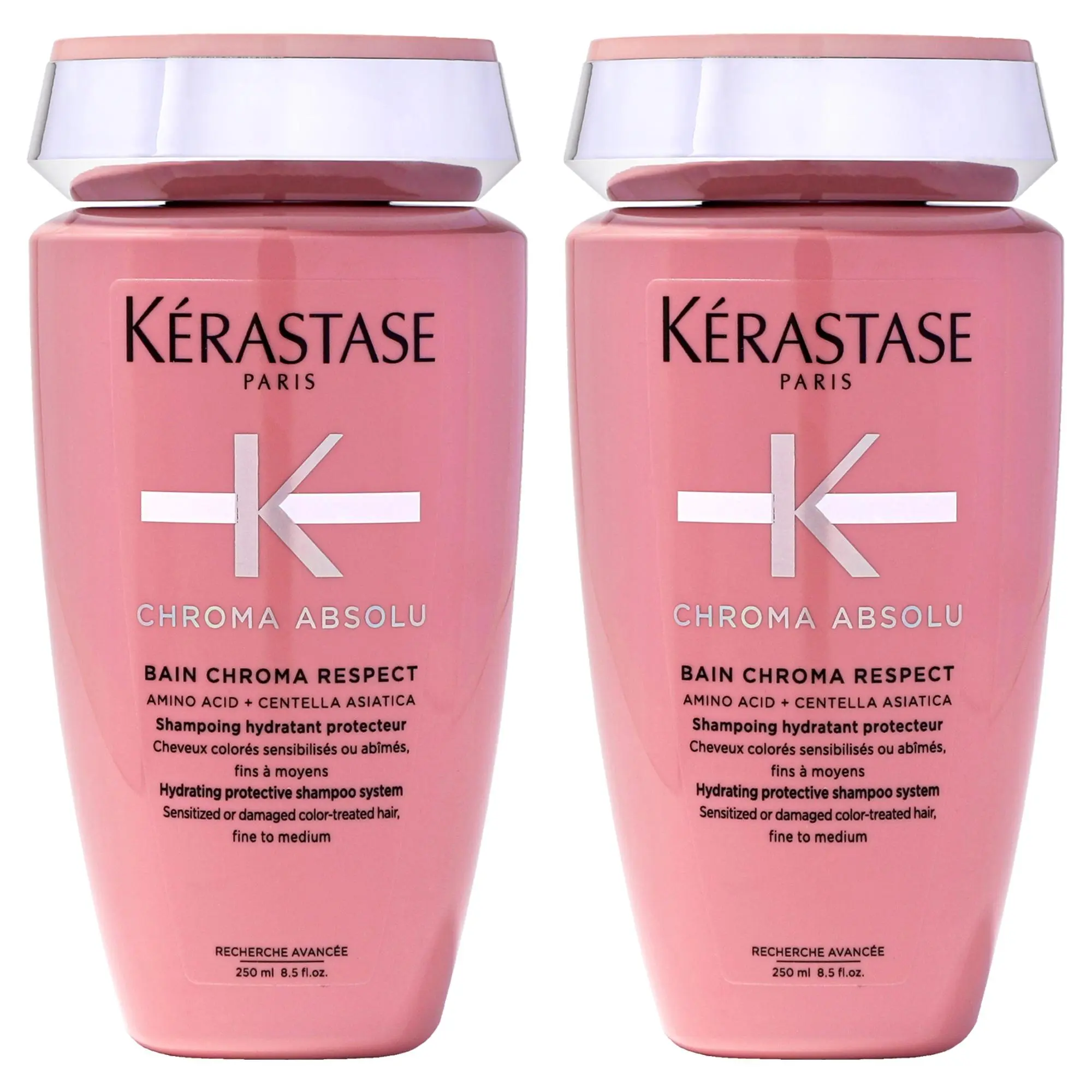 Chroma Absolu Bain Chroma Respect Shampoo by Kerastase for Unisex - 8.4 oz Shampoo - Pack of 2