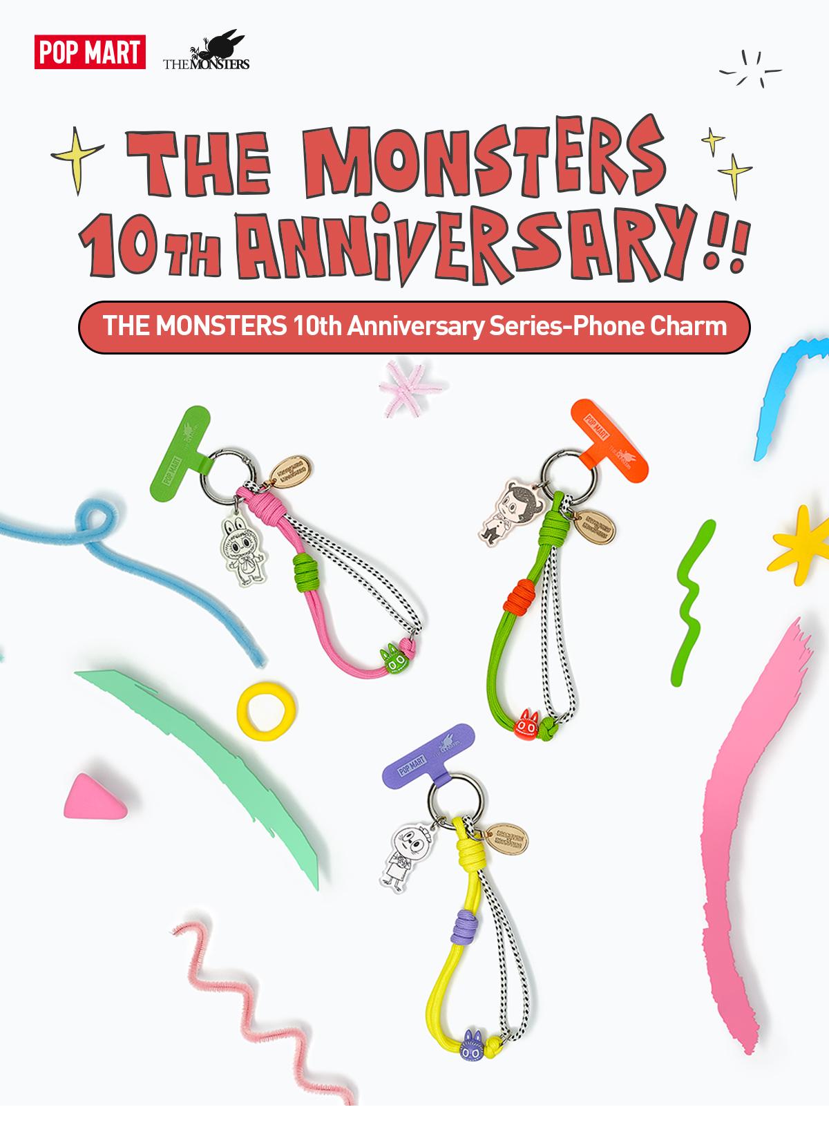 POP MART THE MONSTERS 10th Anniversary Series Phone Charm Blind Box