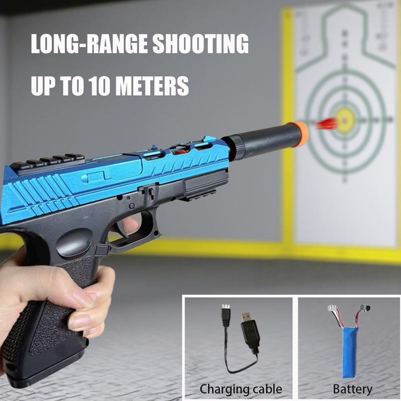 Blaster Gun,Electric Ball Blaster Pistol, High Gun Performance Cool Toy Gun, Rechargeable Splatter Ball Toys for Outdoor Activities Shooting Game Party Favors. Christmas and New Year Gifts