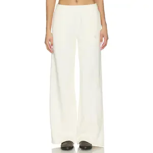 ANINE BING Kacey Monogram Sweatpant in Cream