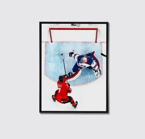 [UNFRAMED] Connor Hellebuyck USA Hockey Poster, 2026 Olympic Save, Modern Ice Hockey Print for Fans