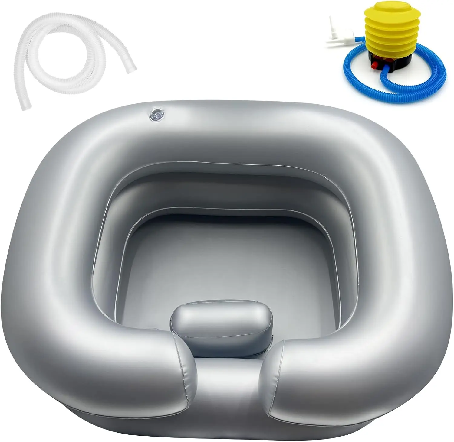 Portable Inflatable Shampoo Bowl – Hair Washing Basin for Bedroom, Home, or Travel – for Disabled, Elderly, Pregnant, Children – Great for Dreadlocks & Long Hair
