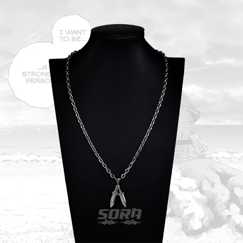 Thorfinn Dagger Chain 316L Stainless Steel Dangling Charms Necklace Necklace Set