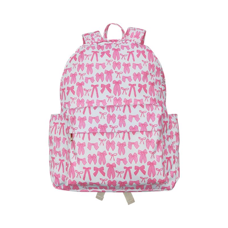 Cute Bow Printed Kids Girls Backpack - Perfect Back to School Bag