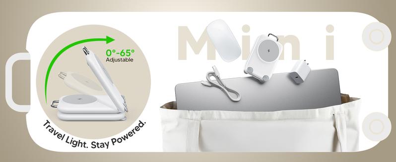 【Valentine's Day Gift】PaktVault 2025 Traveling Fast Wireless Charging Station for Apple Devices, Magnetic 3 in 1 Travel MagSafe Charger Stand for iPhone 16 15 14 13 12 Pro Max Plus, Apple Watch& Air pods 4 3 2 Pro