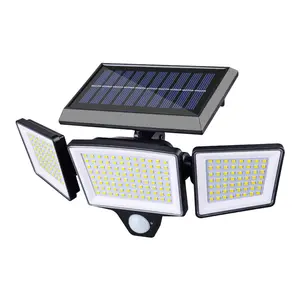 Motion-Activated Solar Security Light - 3 Rotating Heads, 208 Super Bright LEDs, Waterproof for Yard, Driveway & Entryway Lighting