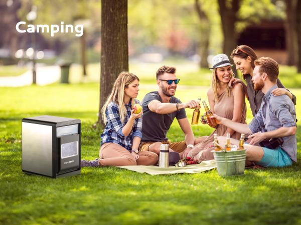 【 LIVE】EUHOMY：Nugget Ice Maker Countertop, 44Lbs/24H Pebble Ice Maker Machine, Self-Cleaning Pellet Ice Machine with Ice Scoop&basket, Sonic Countertop Ice Machine for Home/Kitchen/Office(Black)