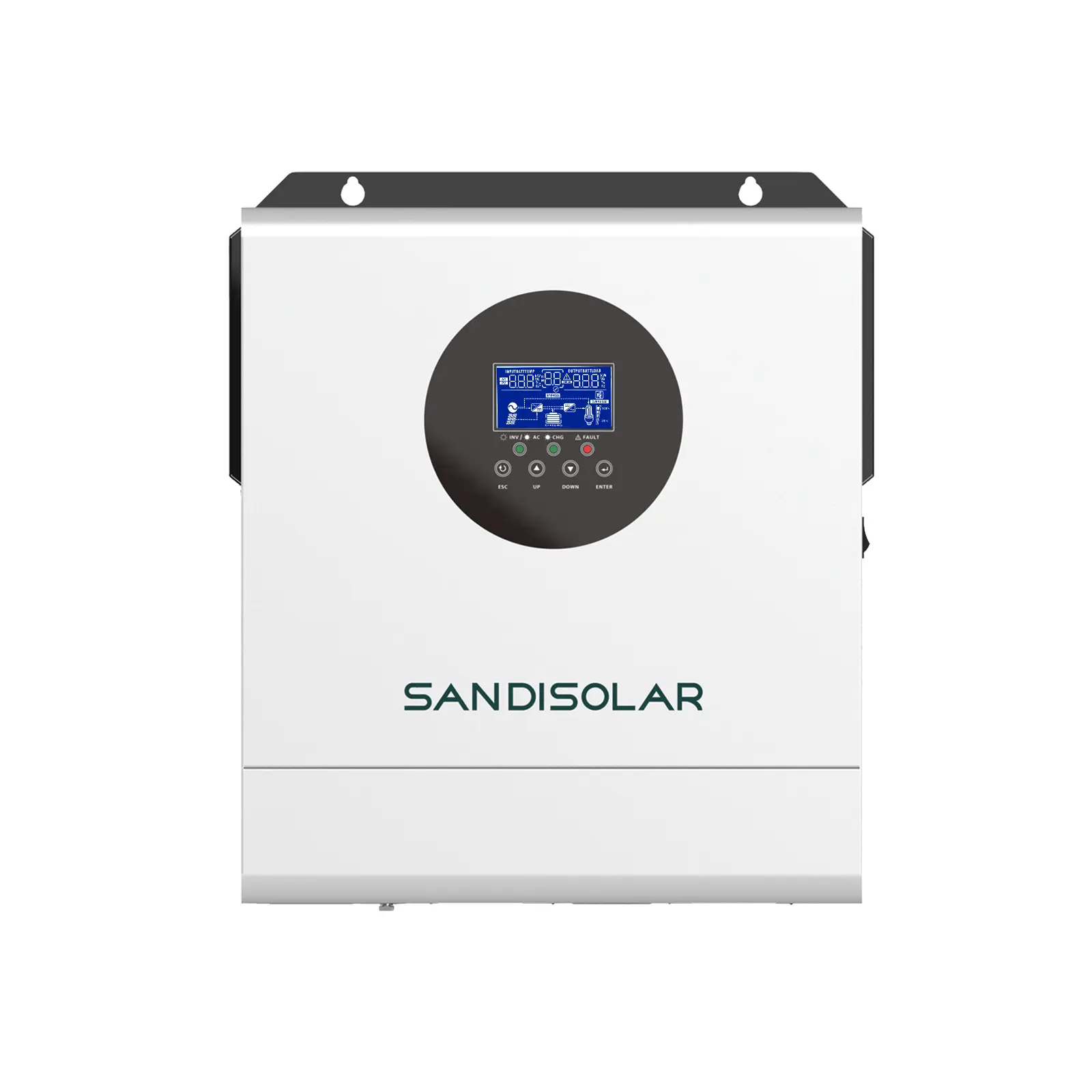 SANDISOLAR 3KW Hybrid Inverter - 24V Off Grid, 120V Output, 3000W MPPT Charger, Pure Sine Wave, WIFI-Enabled for Panel Battery Systems