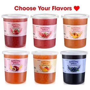 Variety of FlavorsBREXONIC Boba Pearls, Pomegranate Popping Bursting Boba, Tapioca Pearls For Bubble Tea ( Strawberry, Pomegranate, Peach, Passion Fruit, Blueberry, Mango) 1 LB Pack of 1 NEW!!!