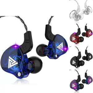 QKZ AK6 Wired Gaming Earbuds Deep Bass HiFi In-Ear Headphones with Built-in Microphone for Esports & Live Streaming Noise Cancellation Technology Stereo Sound