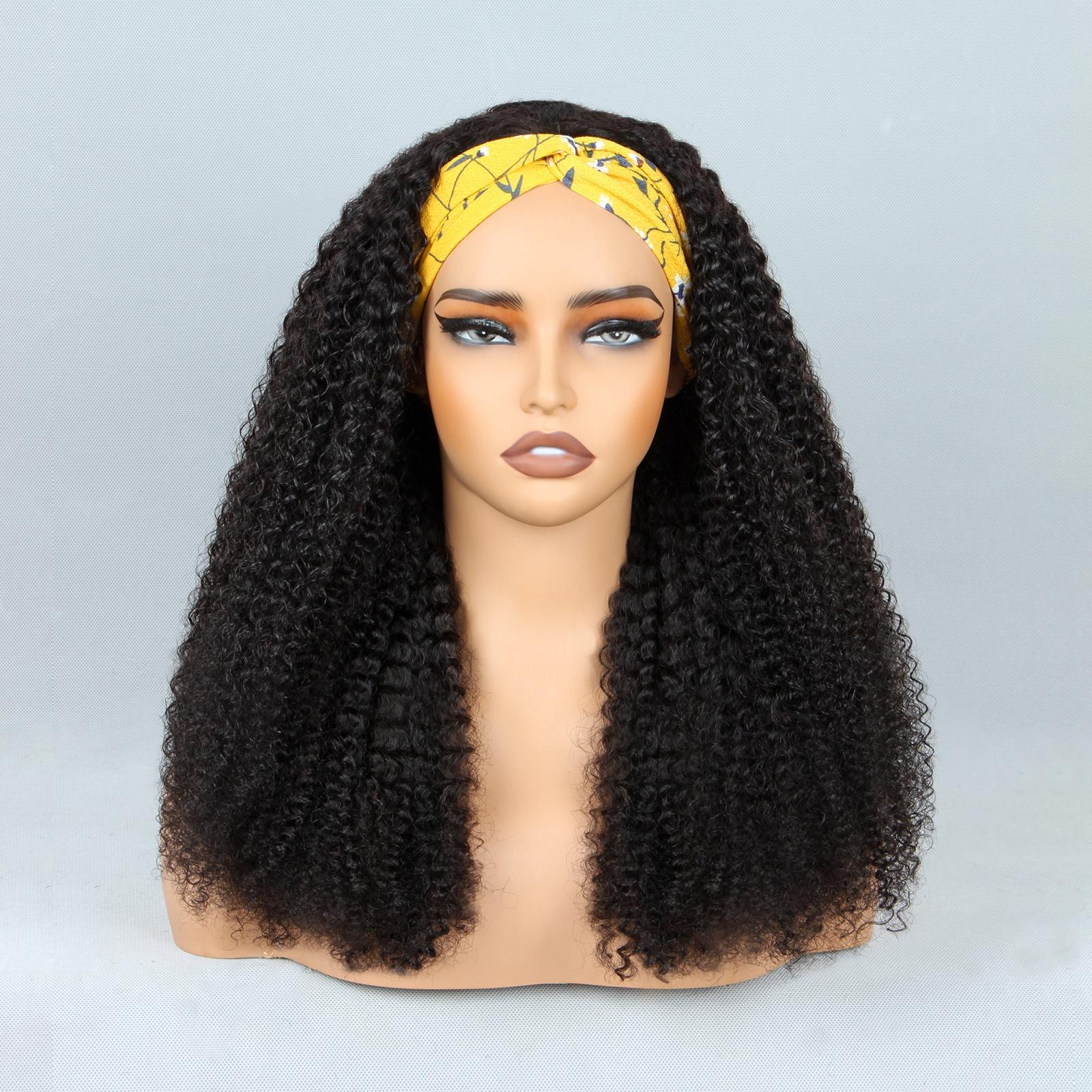 Half Wig Human Hair Glueless Wigs Upgrade 3 IN 1 Half Wig With Drawstring Seamless Clip Ins Flip Over Kinky Curly Half Wig Human Hair 200% Density Wear Go Glueless Wigs 100% Human Hair Wig Beginner Friendly For Women