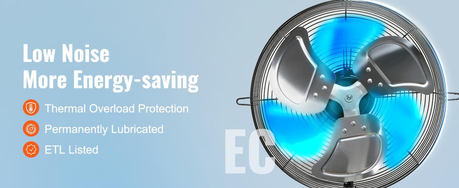 VEVOR Shutter Exhaust Fan, TikTokShopBlackFriday, 16'' with Temperature Humidity Controller, EC-motor, 2650 CFM, 10-Speed Adjustable Wall Mount Attic Fan, Ventilation and Cooling for Greenhouses, Garages, Sheds, ETL Listed  With or without a controller