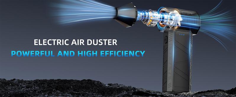 Electric Compressed Air Duster, Electric Air Duster Super Power 110000RPM, 3-Gear Adjustable Mini Duster Blower with Fast Charging, Cordless Air Blower for Computer, Keyboard, Car Cleaning, Houses, Outdoor, Christmas Gift, Gift for Women and Men