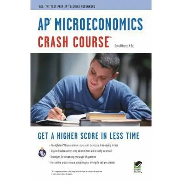 Used AP(r) Microeconomics Crash Course Book with Online Learning Resources, English Text Study Guide & Test Prep by David Mayer (Paperback)