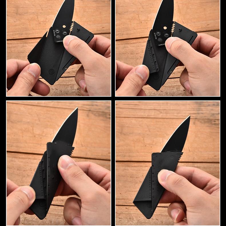Folding card tool gift for outdoor enthusiasts