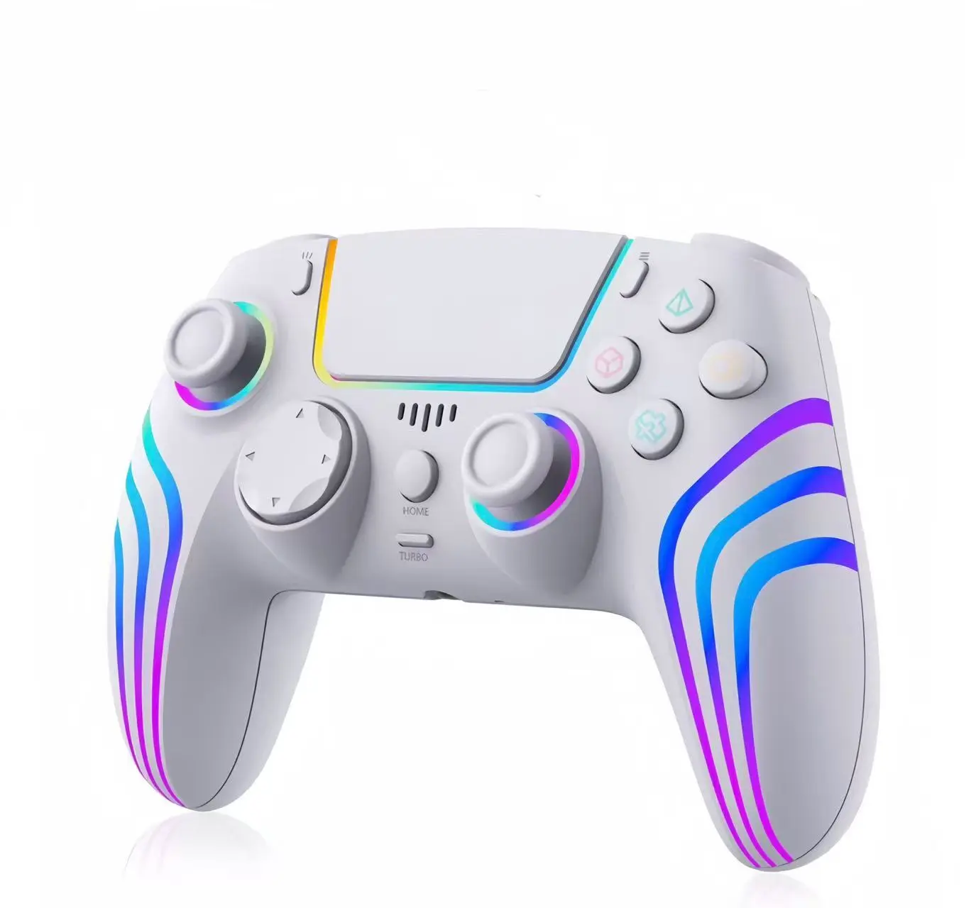 PS5 Pro controller with vibration, Turbo Boost, 6-axis gyroscope, headphone jack, 1000mAhprogrammable  battery, wired adjustable gamepad, compatible with PS5 Pro, PC, Mac, iOS, Android 10, and Steam Deck; also includes a button remote control, color 5005B