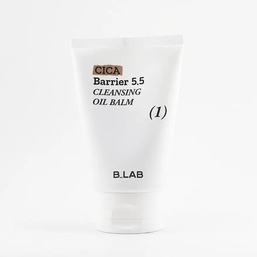 B.LAB Cica Barrier 5.5 Cleansing Oil Balm, 3.4oz Gentle Hydrating Daily Facial Wash & Makeup Remover for Sensitive Skin, Centella Asiatica, 5.5 pH, Lightweight Moisturizer, Smooth Formula