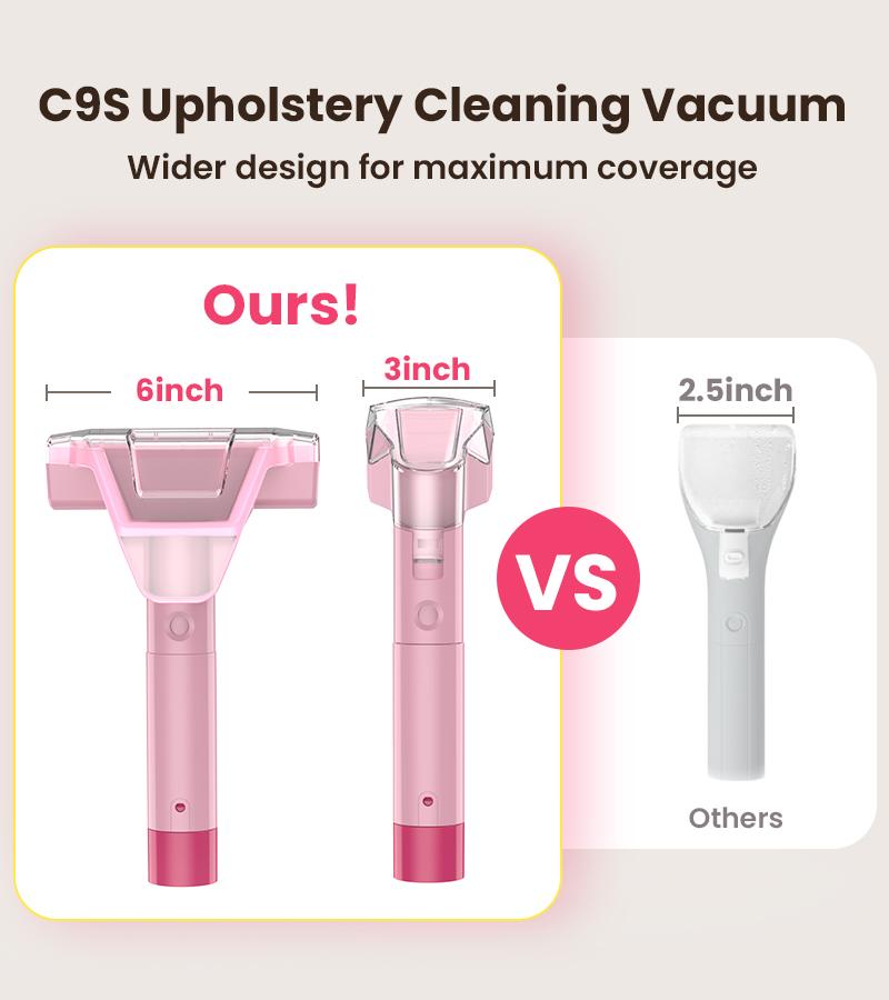Upholstery Carpet Vacuum Cleaner, 18KPa Suction Spot Cleaning Machine for Pet Stains, Carpets, Sofa, Car Seats, Mattress, with 3 Multipurpose Cleaning Tools, 6'' Deep Cleaning Brush | Portable 3-in-1 Little Pink C9S pet lovers home essentials Summer Sale Upholstery Carpet Vacuum Cleaner, 18KPa Suction Spot Cleaning Machine for Pet Stains, Carpets, Sofa, Car Seats, Mattress, with 3 Multipurpose Cleaning Tools, 6'' Deep Cleaning Brush | Portable 3-in-1 Little Pink C9S pet lovers home essentials Summer Sale