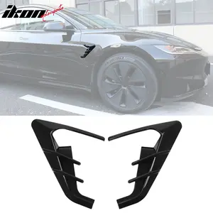 Side Camera Flank Cover Trim for Tesla Model 3 2024 & Model Y 2025 Gloss Black