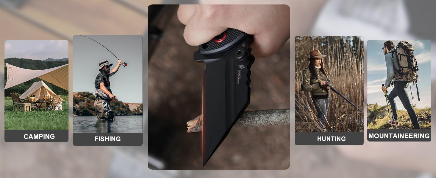 Artisan Cutlery Proponent Tool Knife D2 Steel Black PVD Blade, Black G10 Handle, Tactical Equipment for Man Outdoor Camping and Christmas gift