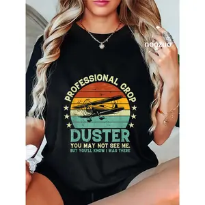 100% Cotton Sarcastic Professional Crop Duster Funny Adult T-Shirt