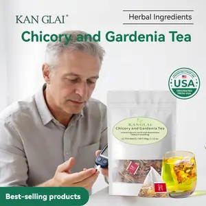 KAN GLAI Chicory and Gardenia Herbal Tea Ready to Eat Convenient Beautify & Nourish | Orange Peel & Chrysanthemum –Cool Relief from Heat| 12 Tea Bags Healthy Vegan