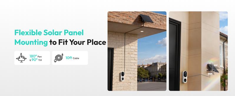 Botslab 2K Doorbell Camera Wireless 180° View 2-Way Audio AI Notifications 5200mAh Battery 2.4Ghz WiFi Secure Storage No Subscriptions Real-Time Communication