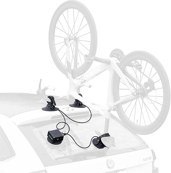 ROCKBROS Suction Cup Bike Rack for Car Roof Top Sucker Bike Rack Quick Release Aluminium Alloy Bike Carrier with Sucker for Bikes