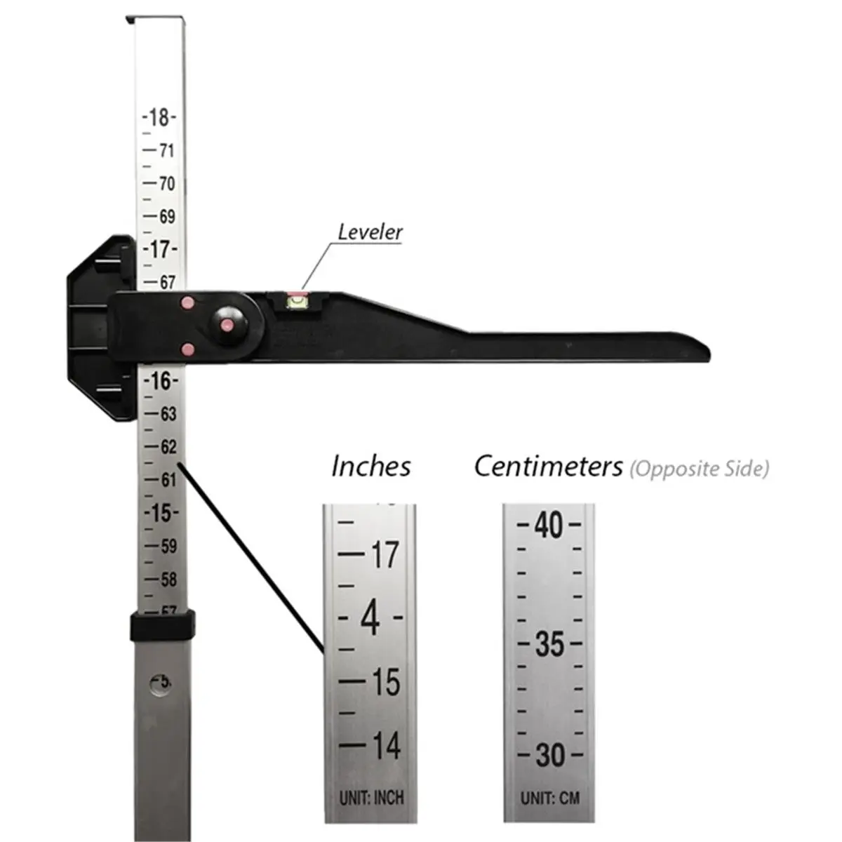 212 MAIN Equestrian Horse Measure Stick - High Tensile Strength Durable Aluminum Construction, Retractable Beam, Foldable Crossbar for Accurate Measurements in Hands/In/CM, 40 To 72 Inches, 10 To 18 Hands, Easy Storage, Hands/Inches/Cm