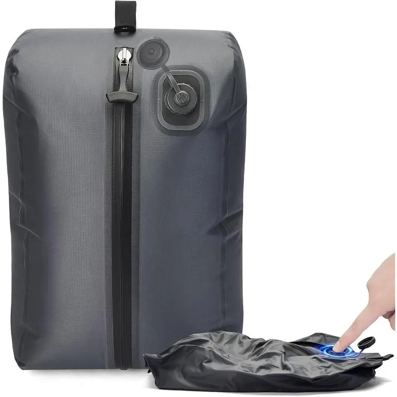 DIYCOM Travel Vacuum Bags Reusable Nylon Sealed Bags with Built-in Pump Waterproof Compression Space Saver Lightweight Organizer for Backpack Luggage