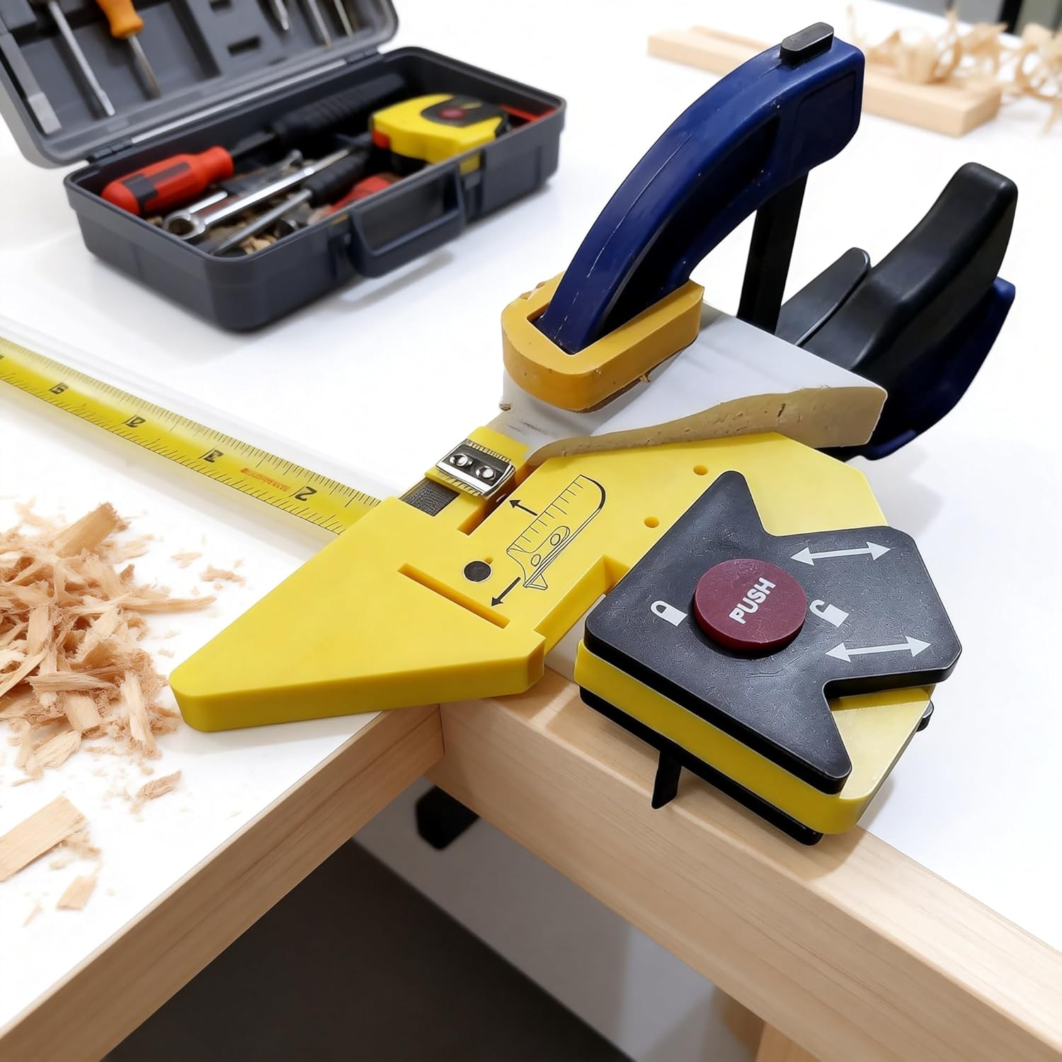 45-Degree Trim Gauge & Miter Guide Tool for Accurate Baseboard and Molding Cuts, Easy Measuring & Marking Carpentry Tool 45-Degree Trim Gauge & Miter Guide Tool for Accurate Baseboard and Molding Cuts, Easy Measuring & Marking Carpentry Tool