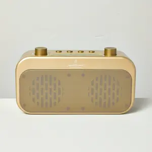 Portable Brass Finish AM/FM Bluetooth Radio - Hearth & Hand with Magnolia
