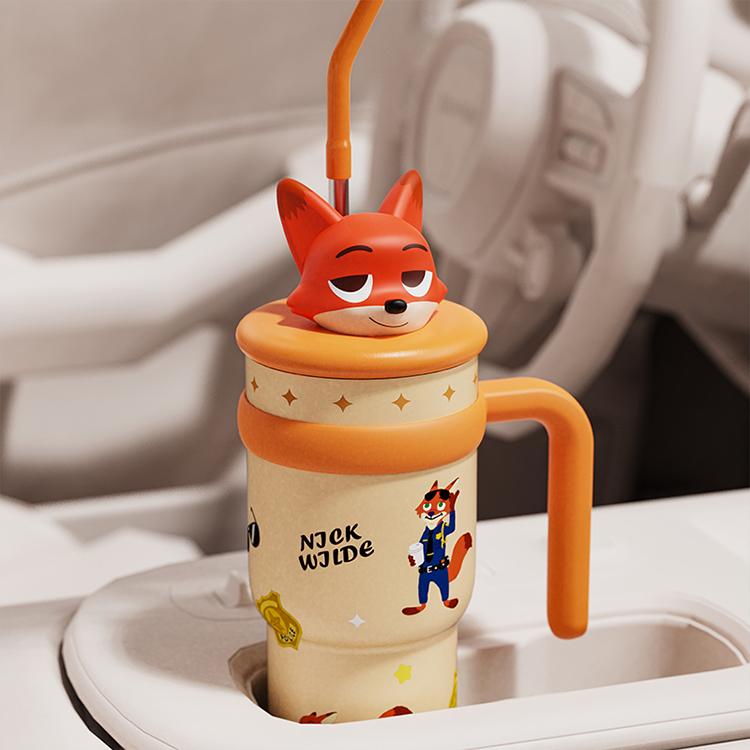 Disney Zootopia 2 Series Doll Ice Heater Insulated Cup 23OZ, Cute Tumbler,Adorable Zootopia Character Design, Perfect for DIY Cute Daily Drink Scenes, Ideal for Hot/Cold Drinks & Fan Use, Great for Daily Carry,Holiday Gift Birthday Gift Drinkware