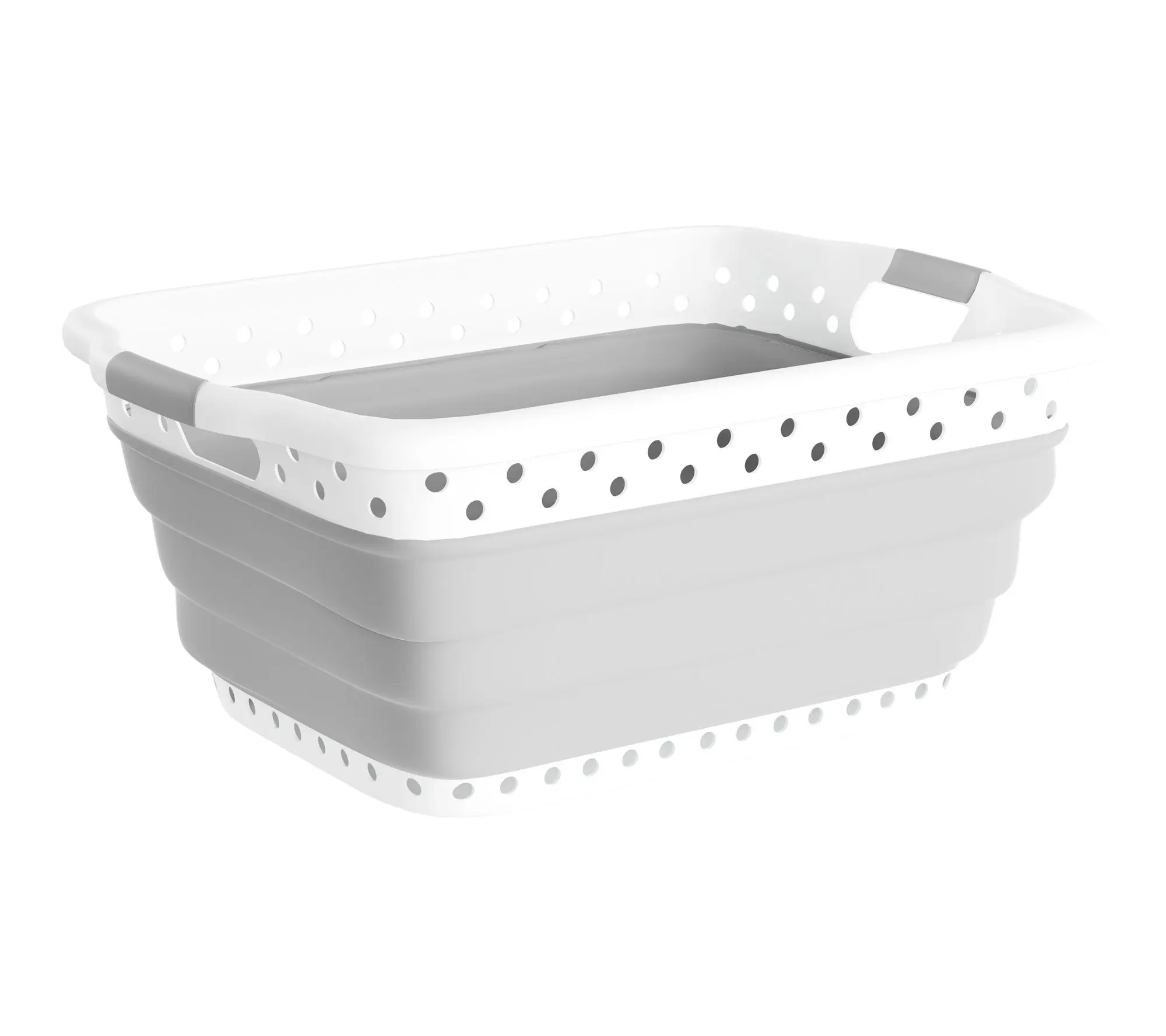 Lavish Home Collapsible Square Laundry Basket Space Saving