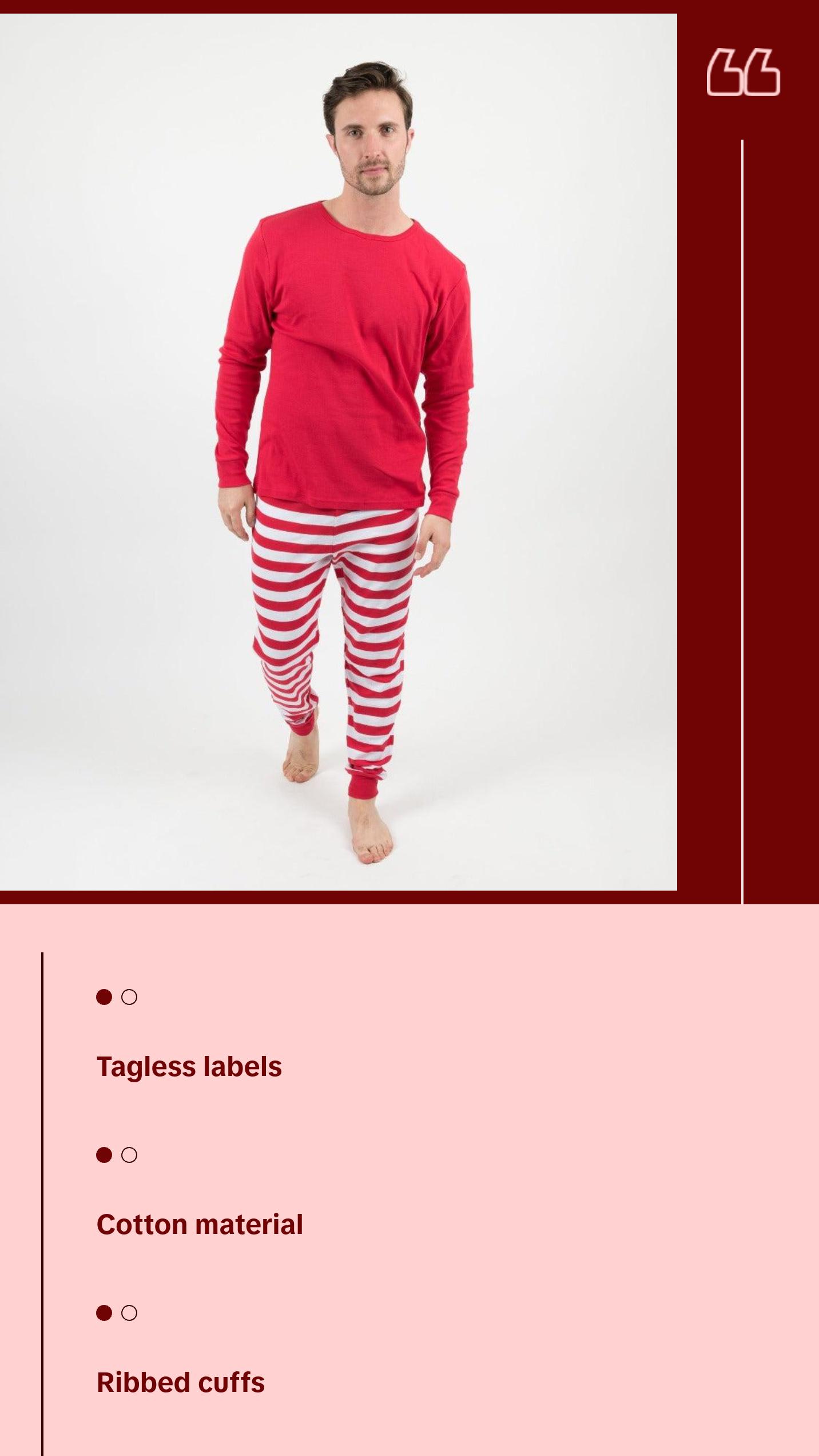 Men's Red & White Stripes Pajamas