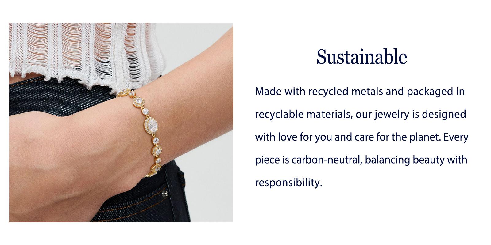 Turandoss Gold Tennis Bracelet – Adjustable CZ & Emerald-Baguette Bracelet, Holiday Gift Jewelry for Women