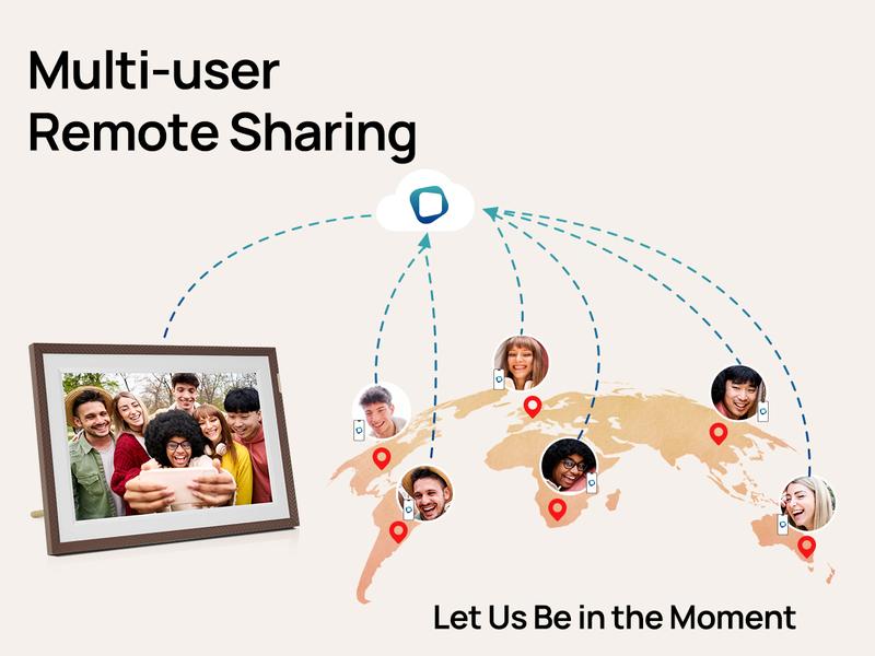 ARZOPA Digital Picture Frame 10.1" Gift idea IPS Touch Screen Digital Photo Frame with 32GB Storage Auto-Rotate Easy Setup to Share Photos or Videos